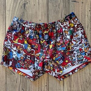 Poprageous Where’s Waldo Skater Shorts Medium Like New